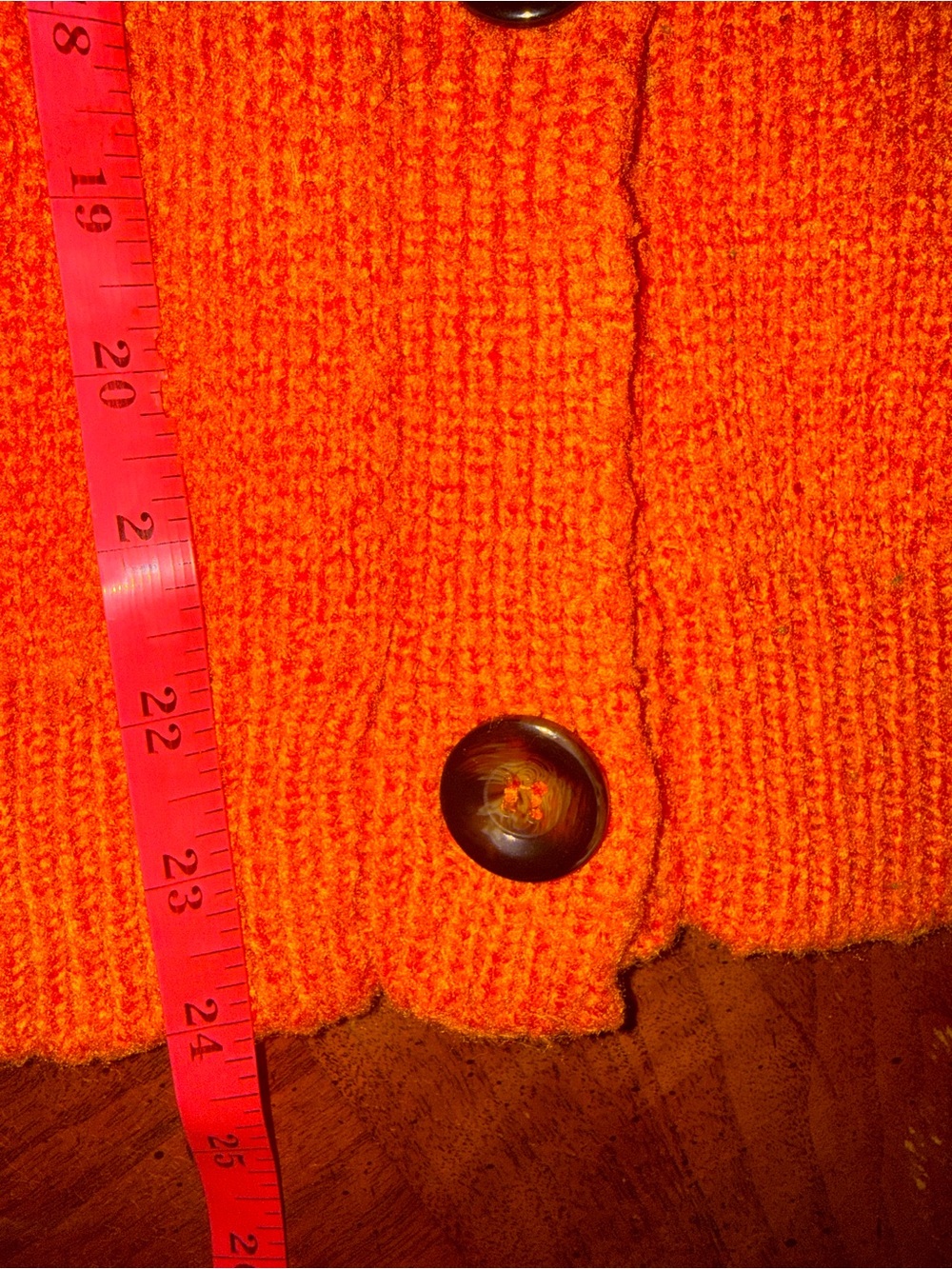 ✨ APPARIS Marcella Cardigan Vermillion Orange Oversized Knit Sweater Large ✨ - Picture 11 of 12